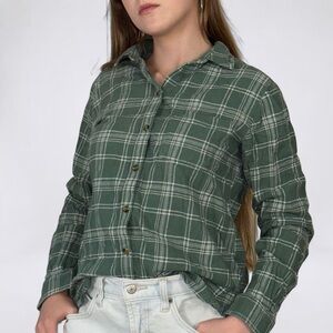Sonoma Green Plaid Button Down Shirt